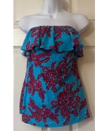 Lilly Pulitzer Wiley Ruffled Tube Top Blouse Rhode Island Reef Size Smal... - $28.03 CAD