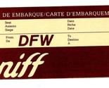 1981 Braniff DFW Boarding Pass Pase De Embarque Carte D&#39;Embarquement Unused - $19.78