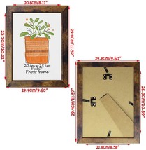8x10 Picture Frame Rustic Brown Frames Fits 8 10 Inch Prints Wall Tabletop Displ - £44.49 GBP