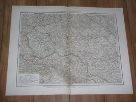 1899 Antique Map Of Poland Warsaw Ukraine Galicia Lemberg Belarus Russian Empire - £34.85 GBP