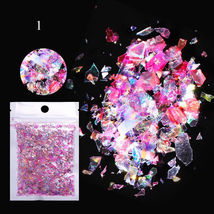 Irregular Candy Paper Nail Flakes Laser Glitter - £2.74 GBP
