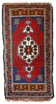 Alfombra anejo Turco Yastik hecho a mano 57cm x 109cm 1960s - 1C731 - $10,291.77 MXN