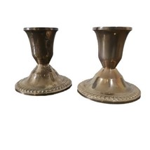Duchin Creation Sterling Sliver Candle Stick Holders 3 Inch Pair Vtg - £26.07 GBP