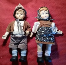 Oumlet Hansel and Gretel Bisque Porcelain Dolls Need Restringing 70&#39;s-80&#39;s - $85.00