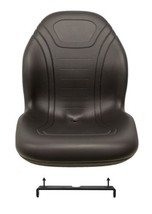 John Deere Black Vinyl Mower Seat W/Bracket Fits  240 245 335D 335 SST16 ETC - £129.21 GBP