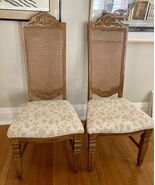 2 Vintage STANLEY FURNITURE Italian Provincial Cane Back Dining Side Chair - $89.00