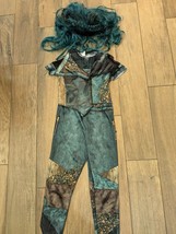 Disney Descendants 3 Uma child small 4-6 Halloween Costume Jumpsuit Vest Wig - $8.00