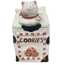 Vintage Cat Cow Cookie Jar 13&quot; x 8&quot; EUC - $22.91