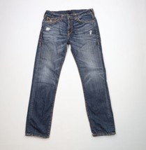 True Religion Mens 36x34 Geno Relaxed Slim Thick Stitch Denim Jeans USA ... - $74.20