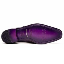 Men's Shoes genuine crocodile and lizard dress monk strap Toluca Purple image 5
