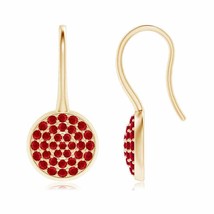 ANGARA Natural Ruby Round Earrings for Women for Women, Girls in 14K Gold - £546.04 GBP