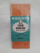 NIP Vintage Wright&#39;s Rayon 1/2&quot; Seam Binding 3 Yards ~ Gold - £5.37 GBP
