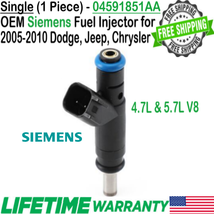 Genuine Single Siemens Fuel Injector For 2005-2009 Jeep Grand Cherokee 4.7L V8 - £35.14 GBP