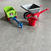 Playmobil Wagon Wheelbarrow Bucket Large City Zoo - $9.99