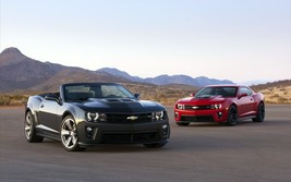 2013 Chevy Camaro ZL1 Poster 24 X 36 Inch | Convertible Grey And Red - £16.26 GBP