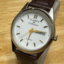 Classics By Foster Grant Quartz Watch Men Silver White Japan Movt New Ba... - $26.59