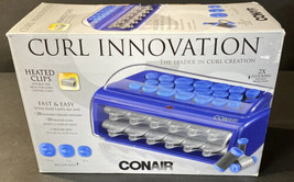 Conair Curl Innovation Hair Setter Set of 12 Hot Rollers with 12 Heated Clips  - £29.34 GBP