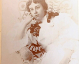 Cabinet Card Photo Attractive Woman in White Ethel Littlefield Sanford M... - $33.61