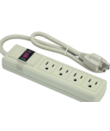 AC POWER STRIP Surge Protector Compact Low Profile 4 outlet grounded 15 ... - £19.13 GBP