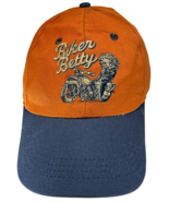 Betty Boop Sugar Loaf Biker Betty Motorcycle Club rust/blue canvas hook&amp;... - $240.26 MXN