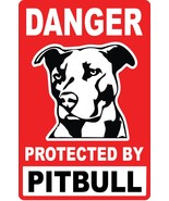 ANYStickerYouWant - Danger Protected by Pit Bull Pitbull Dog Beware of D... - €8,56 EUR