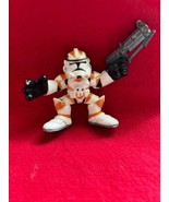 2004 Star Wars Galactic Heroes Bomb Squad Orange Clone Trooper 2.25&quot; Hasbro - $149.46 MXN