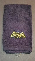 Batman Classic Embroidered Golf Sport Towel 16x26 Black  - $18.00