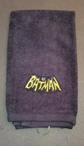 Batman Classic Embroidered Golf Sport Towel 16x26 Black  - £14.15 GBP