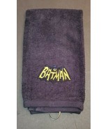 Batman Classic Embroidered Golf Sport Towel 16x26 Black  - $340.13 MXN