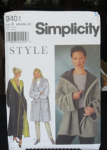 Simplicity 9401 Misses Hooded Coat or Jacket Pattern - Size XS-XL (6-24) - £10.27 GBP