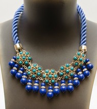 Blue &amp; Turquoise Necklace Boho Hippie Vintage - £15.78 GBP