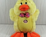 Dandee plush yellow duck pink Jellybean egg bow laughs vibrates lights p... - $31.18