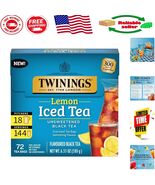 Caffeinated Lemon Black Iced Tea - Unsweetened, 72 Count for Easy Brewing - $280.49 MXN