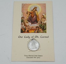 Religieux Médaillon Pendentif Notre Dame De Mt.Carmel Sainte Trinité Pères - $33.65