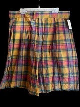 NWT Vintage 80s Women’s Mom Pleated Shorts Plaid High 32” Waist Size 13/... - $512.39 MXN