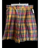 NWT Vintage 80s Women’s Mom Pleated Shorts Plaid High 32” Waist Size 13/... - $512.39 MXN