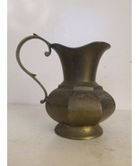 artisanal pot brass Antique handcrafted jar vintage engraved handmade copper  - $18.94 CAD