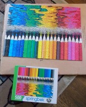 Springbok Pencil Pushers 500 pc Jigsaw Puzzle Colors of the Rainbow - £7.98 GBP