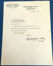 1974 Hubert Humphrey Letter US Senate Minnesota Signed No Envelope No COA - £18.09 GBP