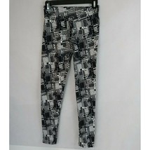 New LuLaRoe One Size Leggings Black &amp; White With Geometric Abstract Design - €8,46 EUR