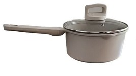 CAROTE ~ 3 Quart Saucepan w/Lid ~ TAUPE Granite ~ Nonstick ~ All Stovetops - £36.78 GBP