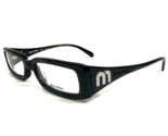 Miu Eyeglasses Frames VMU05E 8AW-1O1 Black Gray Thick Rim 50-17-135 - £96.39 GBP