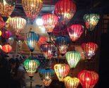 Terrapin Trading Ltd Vietnamese Oriental Silk Bamboo Handcrafted Lantern... - $36.40