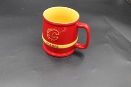 NHL Calgary Flames 3D Raised Flaming &#39;C&#39; Logo Ceramic Red Coffee Tea Mug Cup - $9.90