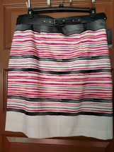 NWT Worthington Striped Skirt w/Belt Size 18W - £19.47 GBP