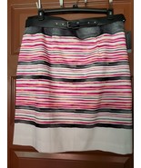 NWT Worthington Striped Skirt w/Belt Size 18W - £19.46 GBP
