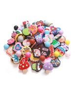 80 Pcs Leisure Food Bulk, 50 Pcs Colorful Silicone Beads 30 Pcs Round Sp... - £35.41 GBP