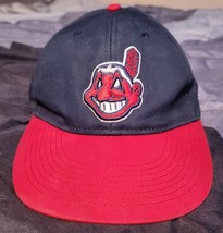 Vintage Cleveland Indians Baseball Cap Hook &amp; Loop Back OC Sports - £8.87 GBP