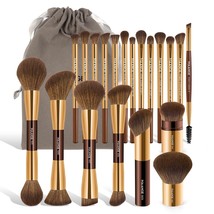 MAANGE 20 PCS Foundation Makeup Brush Set, Double-ended Kabuki Brush Con... - $45.53