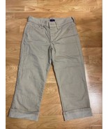 NYDJ Straight Ankle Crop Cuff Lift Tuck Jeans Women’s Sz 6 Beige - £14.27 GBP
